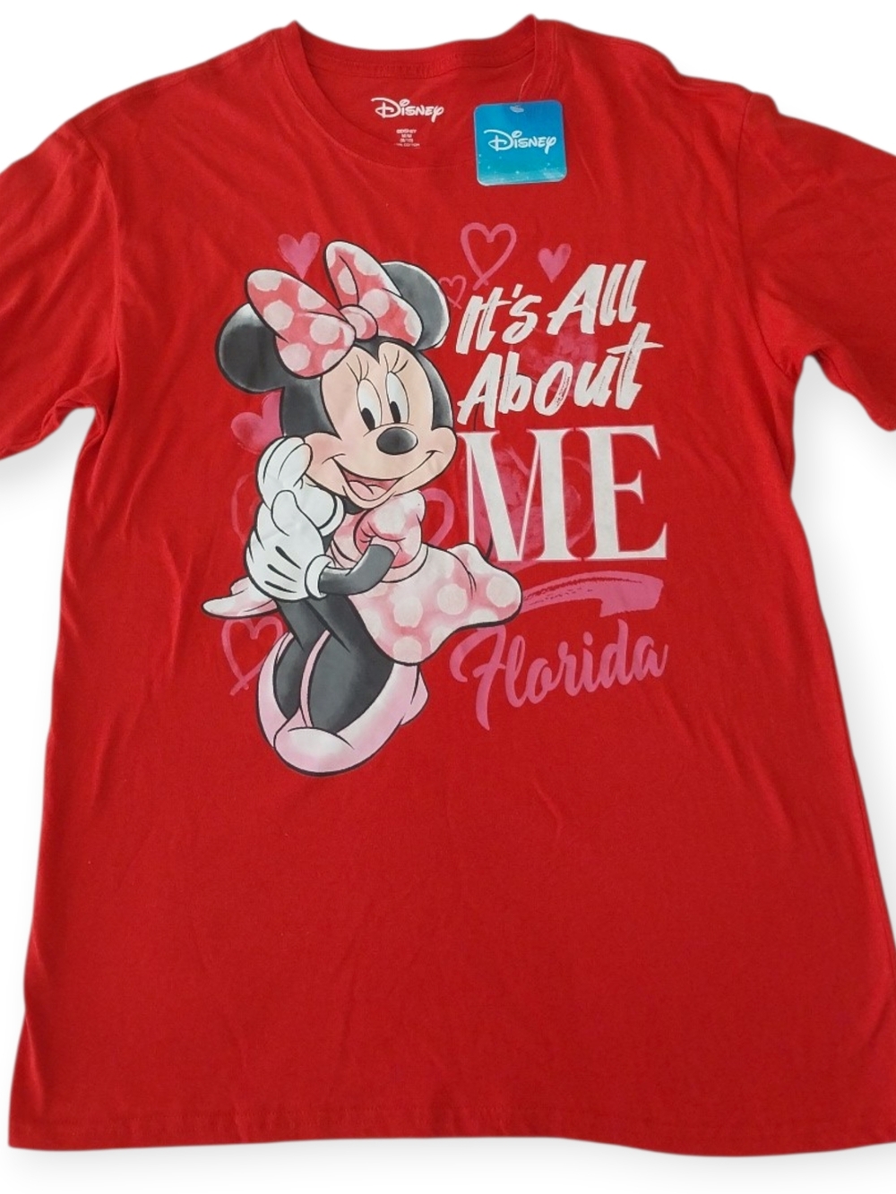 Disney Minnie Mouse Red Graphic T-Shirt Women Medium New